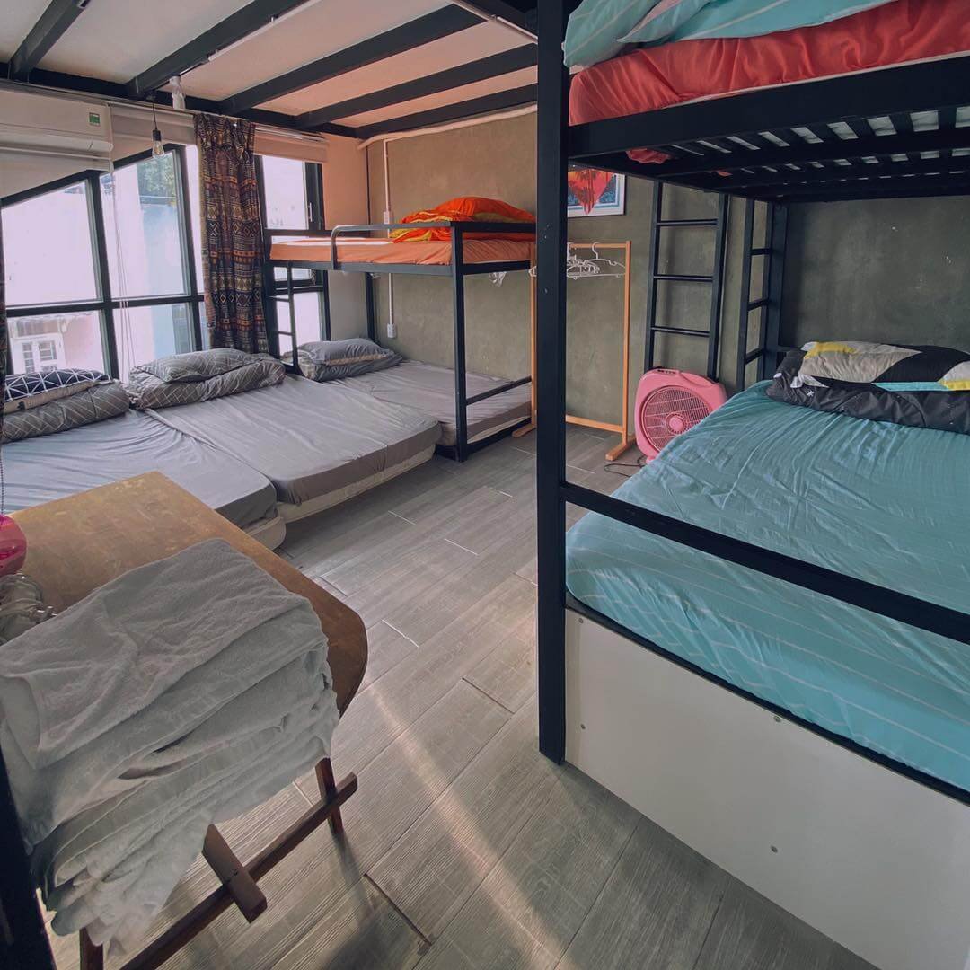 Phòng Dorm homestay BigDog trang bị giường tầng thích hợp cho tập thể. Ảnh: BigDog Homestay Phan Rang