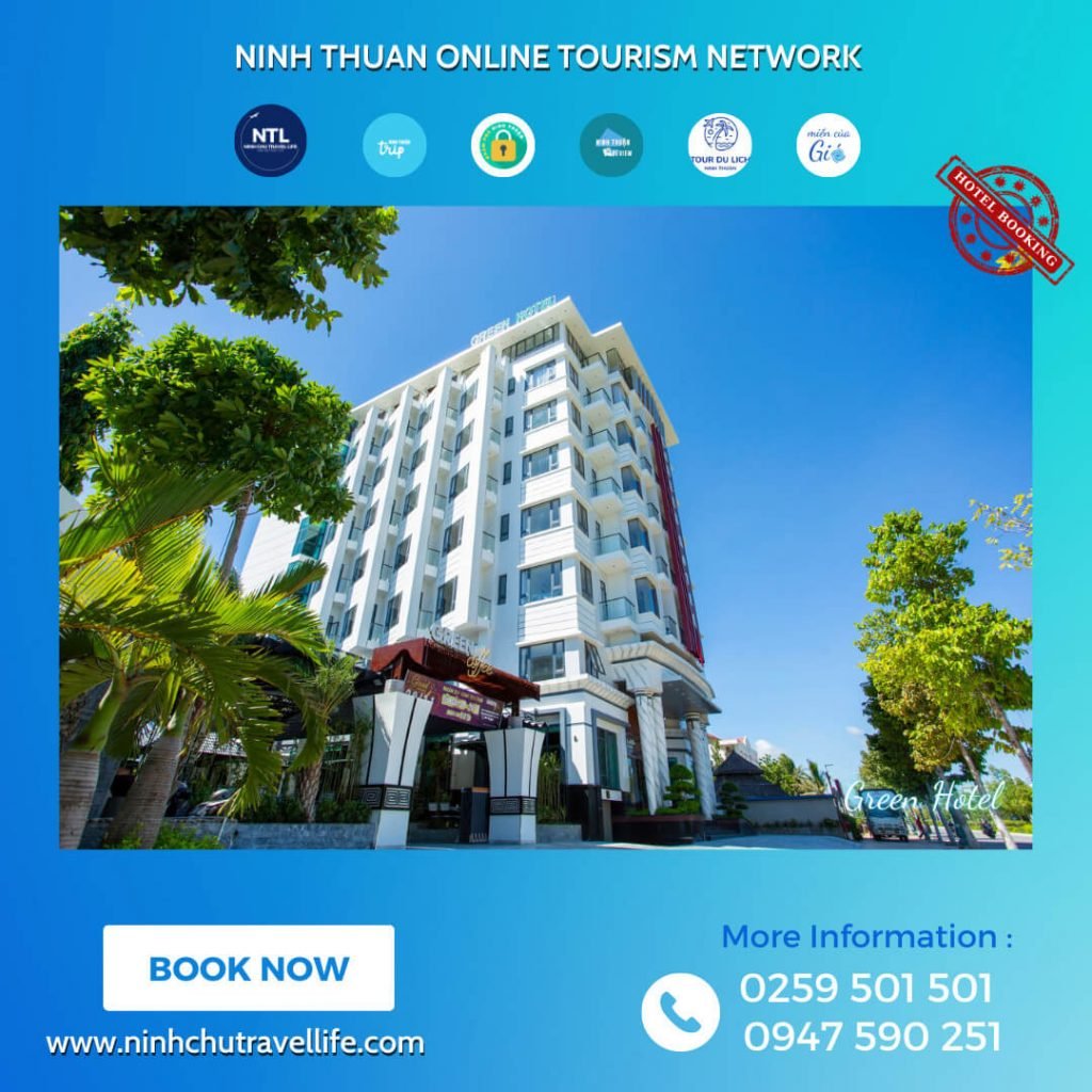 Khách sạn Green chuẩn 3 sao tại Ninh Thuận có mức giá tốt đáng lựa chọn. Ảnh: AD
