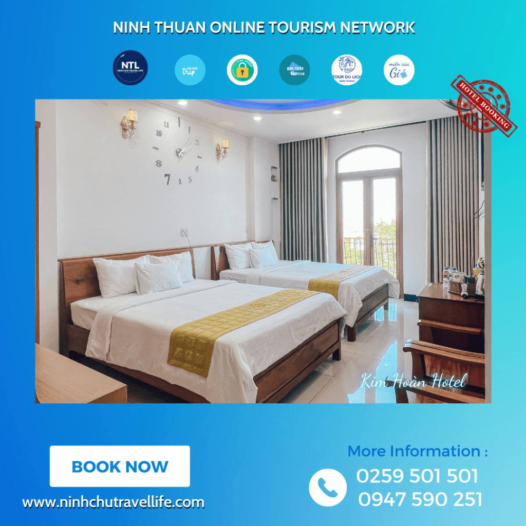 Kim Hoàng là khách sạn 2 sao tại Ninh Thuận được nhiều du khách lựa chọn. Ảnh: AD